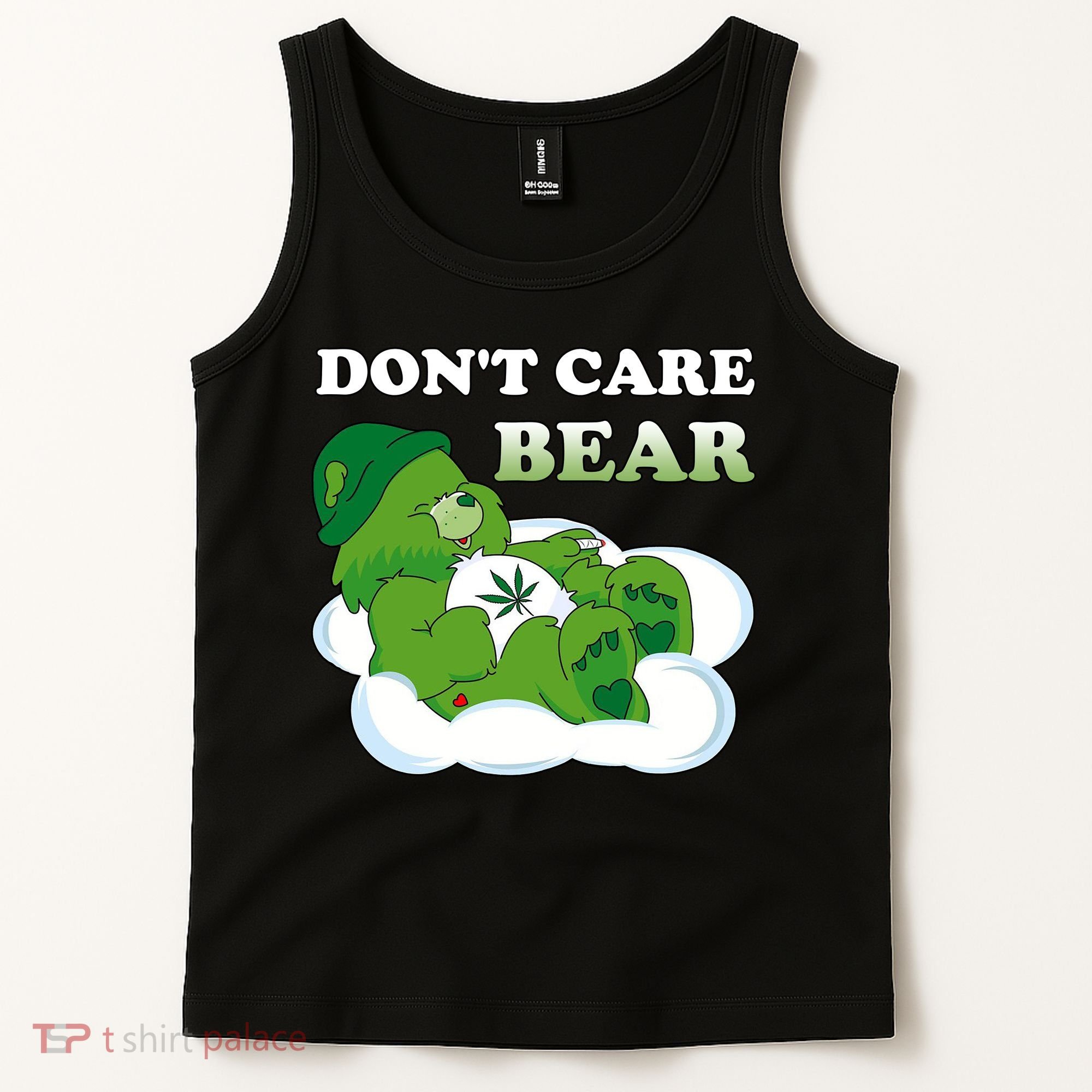 Funny Bear Smoking Weed Cannabis Tank Top