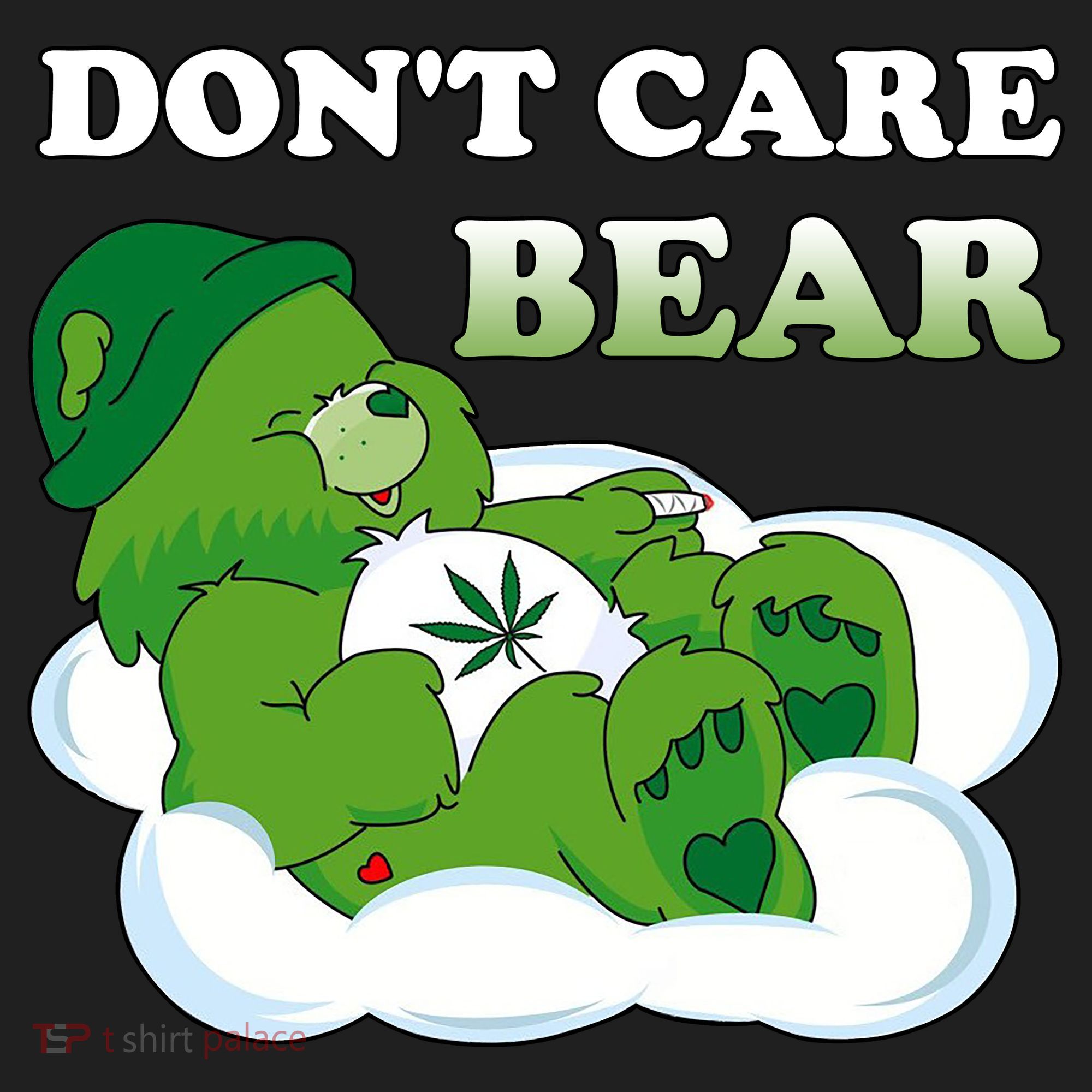 Funny Bear Smoking Weed Cannabis Golf Towel