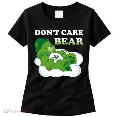 Funny Bear Smoking Weed Cannabis Women's T-Shirt
