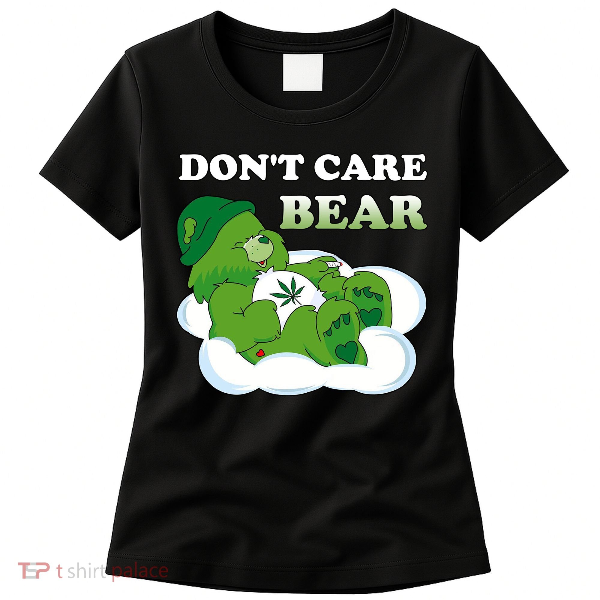 Funny Bear Smoking Weed Cannabis Women's T-Shirt