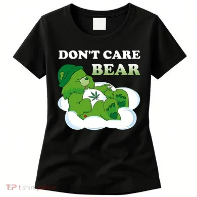 Funny Bear Smoking Weed Cannabis Women's T-Shirt