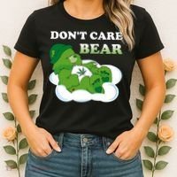 Funny Bear Smoking Weed Cannabis Women's T-Shirt thumb 2