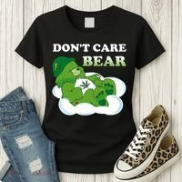 Funny Bear Smoking Weed Cannabis Women's T-Shirt thumb 3