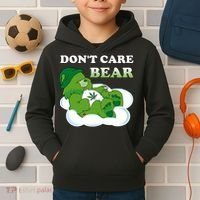 Funny Bear Smoking Weed Cannabis Kids Hoodie thumb 2