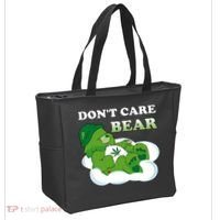 Funny Bear Smoking Weed Cannabis Tote Bag thumb 2