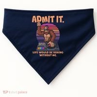 Funny Bigfoot Sasquatch Admit It Life Would Be Boring Without Me USA-Made Doggie Bandana thumb 0