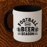 Football & Beer Season Graphic Coffee Mug thumb 2