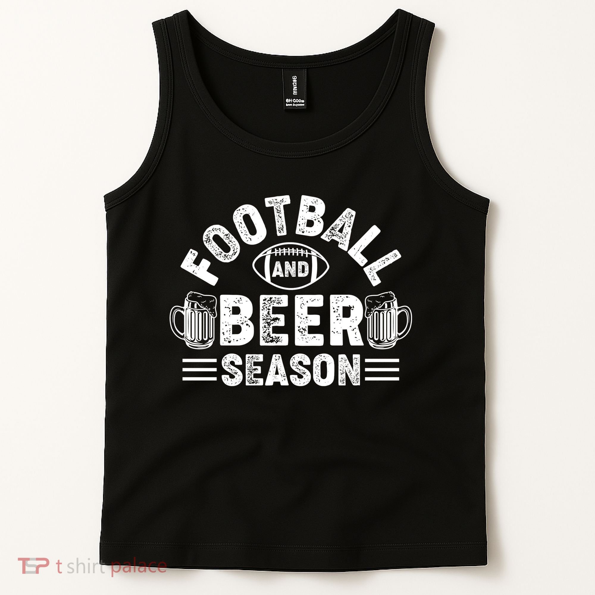 Football & Beer Season Graphic Tank Top