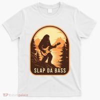 Funny Bigfoot Slap Da Bass Sasquatch Music Lover Bassist T-Shirt thumb 0