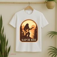 Funny Bigfoot Slap Da Bass Sasquatch Music Lover Bassist T-Shirt thumb 2