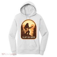 Funny Bigfoot Slap Da Bass Sasquatch Music Lover Bassist Women's Hoodie thumb 0