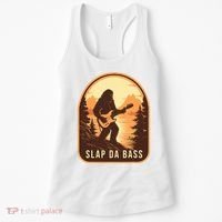 Funny Bigfoot Slap Da Bass Sasquatch Music Lover Bassist Women's Tank Top thumb 0