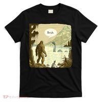 Funny Bigfoot Sasquatch Loch Ness Monster Introvert Bruh T-Shirt thumb 0