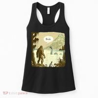 Funny Bigfoot Sasquatch Loch Ness Monster Introvert Bruh Women's Tank Top thumb 0