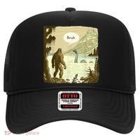 Funny Bigfoot Sasquatch Loch Ness Monster Introvert Bruh Hat thumb 0