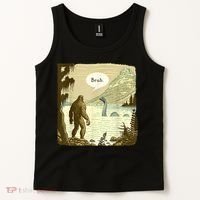 Funny Bigfoot Sasquatch Loch Ness Monster Introvert Bruh Tank Top thumb 2
