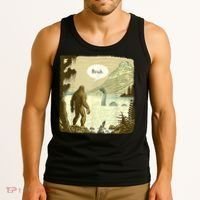 Funny Bigfoot Sasquatch Loch Ness Monster Introvert Bruh Tank Top thumb 3