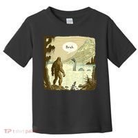 Funny Bigfoot Sasquatch Loch Ness Monster Introvert Bruh Toddler T-Shirt thumb 0