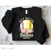 Funny Baseball Softball Mom Of Both Busy Raising Ballers Sweatshirt thumb 2