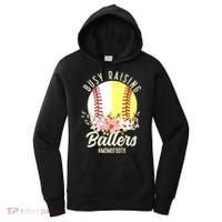 Funny Baseball Softball Mom Of Both Busy Raising Ballers Women's Hoodie thumb 0
