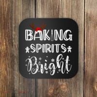Funny Baking Spirits Bright Christmas Coaster thumb 0