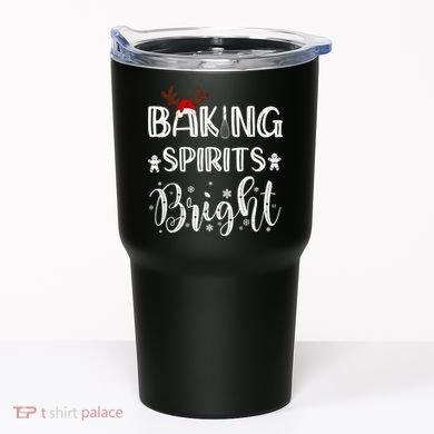 Funny Baking Spirits Bright Christmas Tumbler