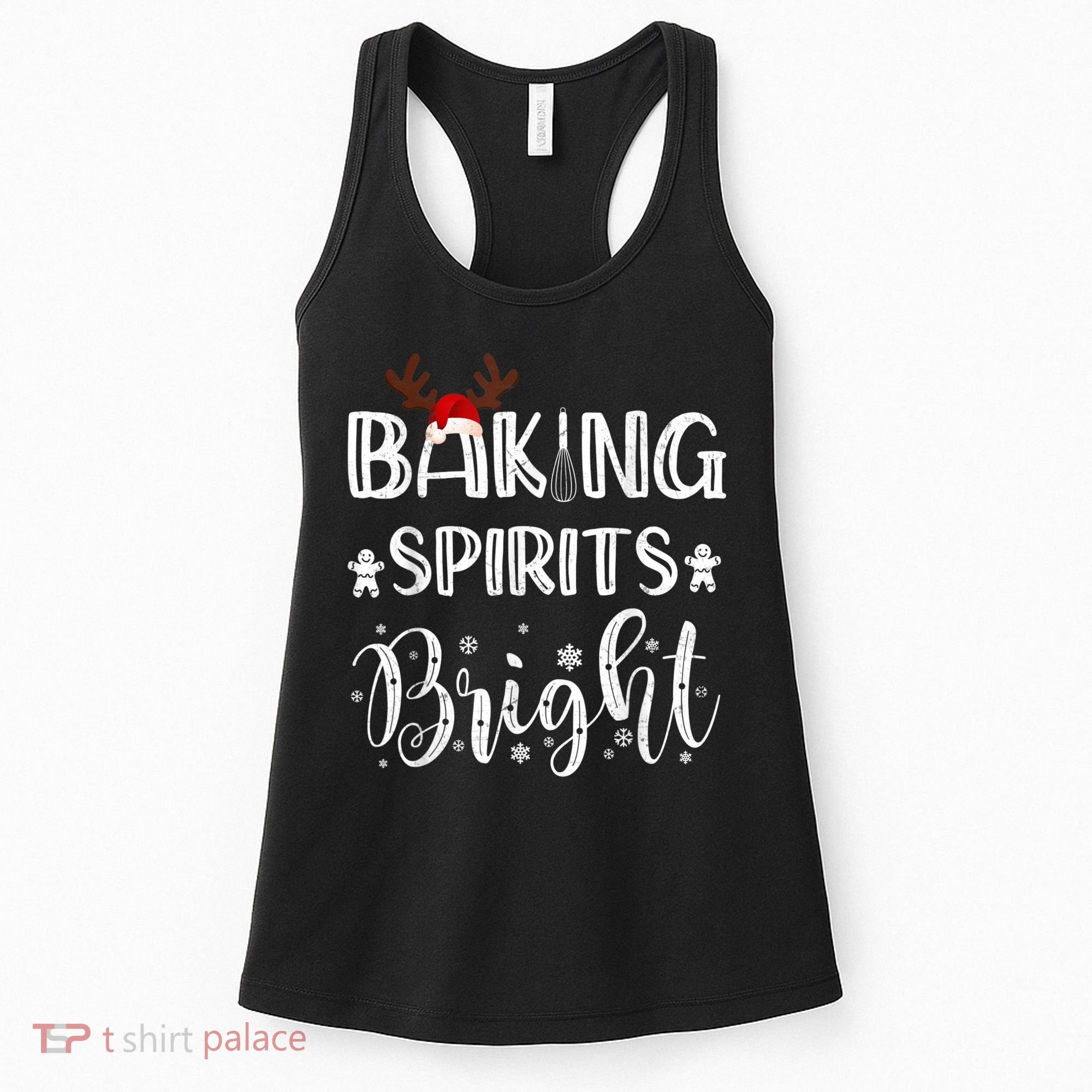 Funny Baking Spirits Bright Christmas Women's Tank Top
