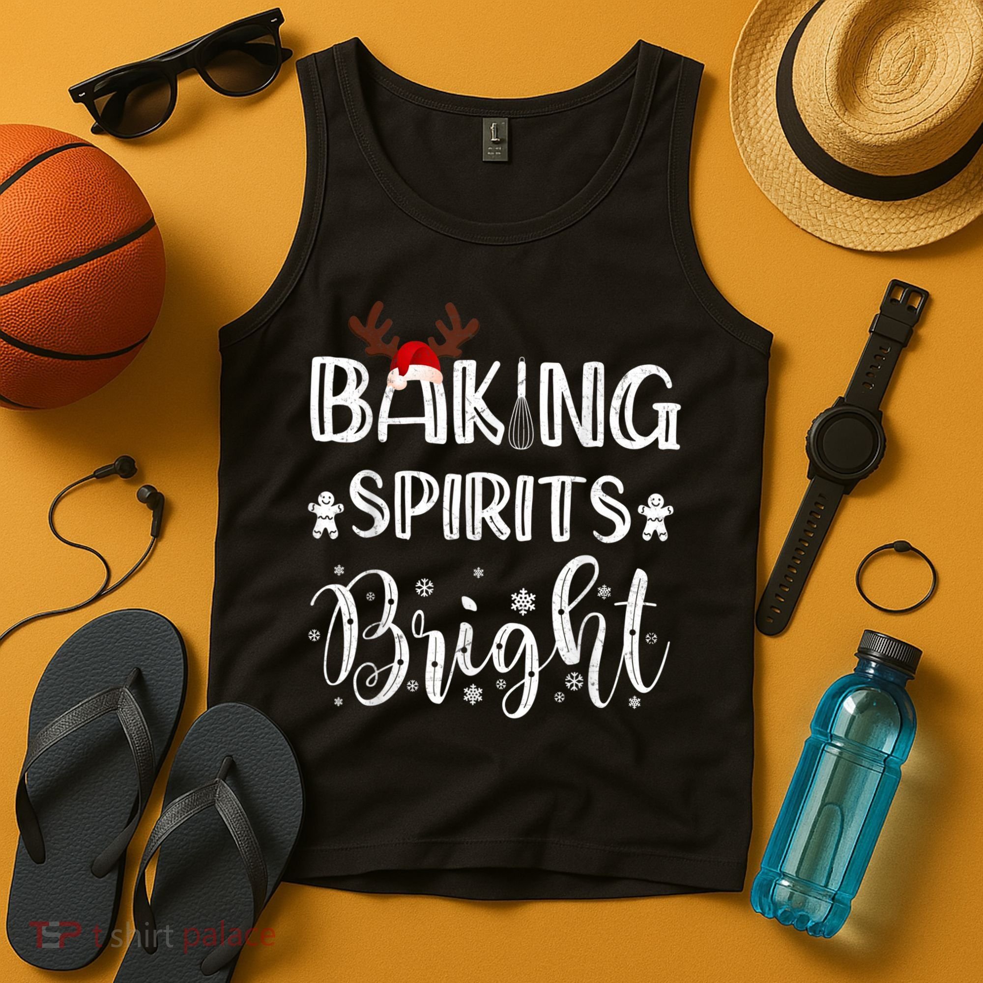 Funny Baking Spirits Bright Christmas Tank Top