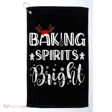 Funny Baking Spirits Bright Christmas Golf Towel