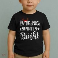Funny Baking Spirits Bright Christmas Toddler T-Shirt thumb 2
