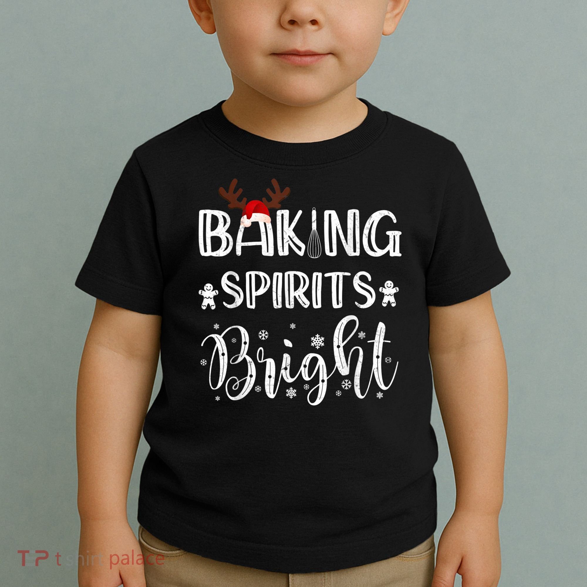 Funny Baking Spirits Bright Christmas Toddler T-Shirt