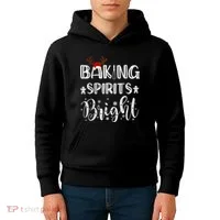 Funny Baking Spirits Bright Christmas Kids Hoodie thumb 4