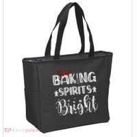 Funny Baking Spirits Bright Christmas Tote Bag thumb 2