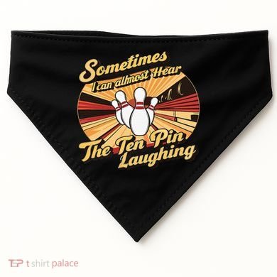 Funny Bowling Ten Pin Laughing USA-Made Doggie Bandana