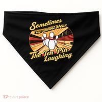 Funny Bowling Ten Pin Laughing USA-Made Doggie Bandana thumb 0