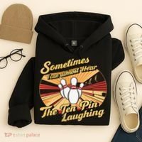 Funny Bowling Ten Pin Laughing Hoodie thumb 4