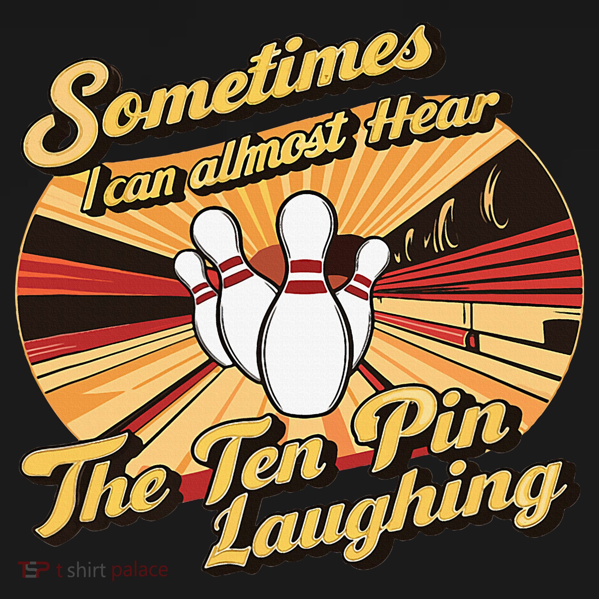 Funny Bowling Ten Pin Laughing Apron