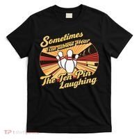 Funny Bowling Ten Pin Laughing T-Shirt thumb 0