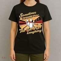 Funny Bowling Ten Pin Laughing T-Shirt thumb 4