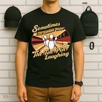 Funny Bowling Ten Pin Laughing T-Shirt thumb 6