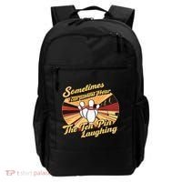 Funny Bowling Ten Pin Laughing Backpack thumb 0