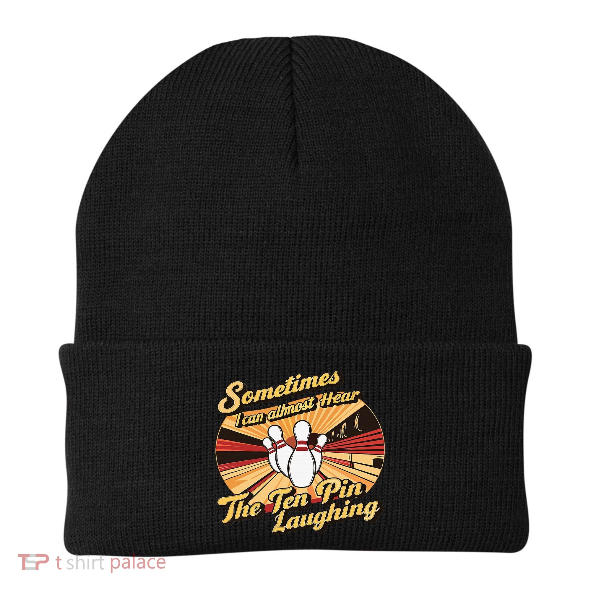 Funny Bowling Ten Pin Laughing Beanie