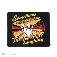 Funny Bowling Ten Pin Laughing Mousepad thumb 0