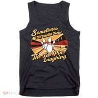Funny Bowling Ten Pin Laughing Tank Top thumb 0