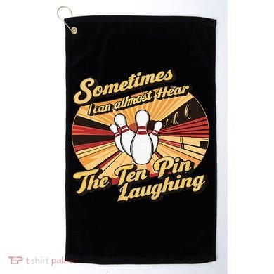 Funny Bowling Ten Pin Laughing Golf Towel