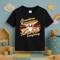 Funny Bowling Ten Pin Laughing Toddler T-Shirt thumb 3