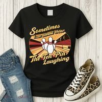 Funny Bowling Ten Pin Laughing Women's T-Shirt thumb 3