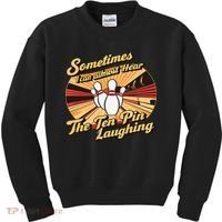 Funny Bowling Ten Pin Laughing Kids Sweatshirt thumb 0
