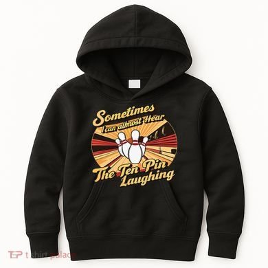 Funny Bowling Ten Pin Laughing Kids Hoodie