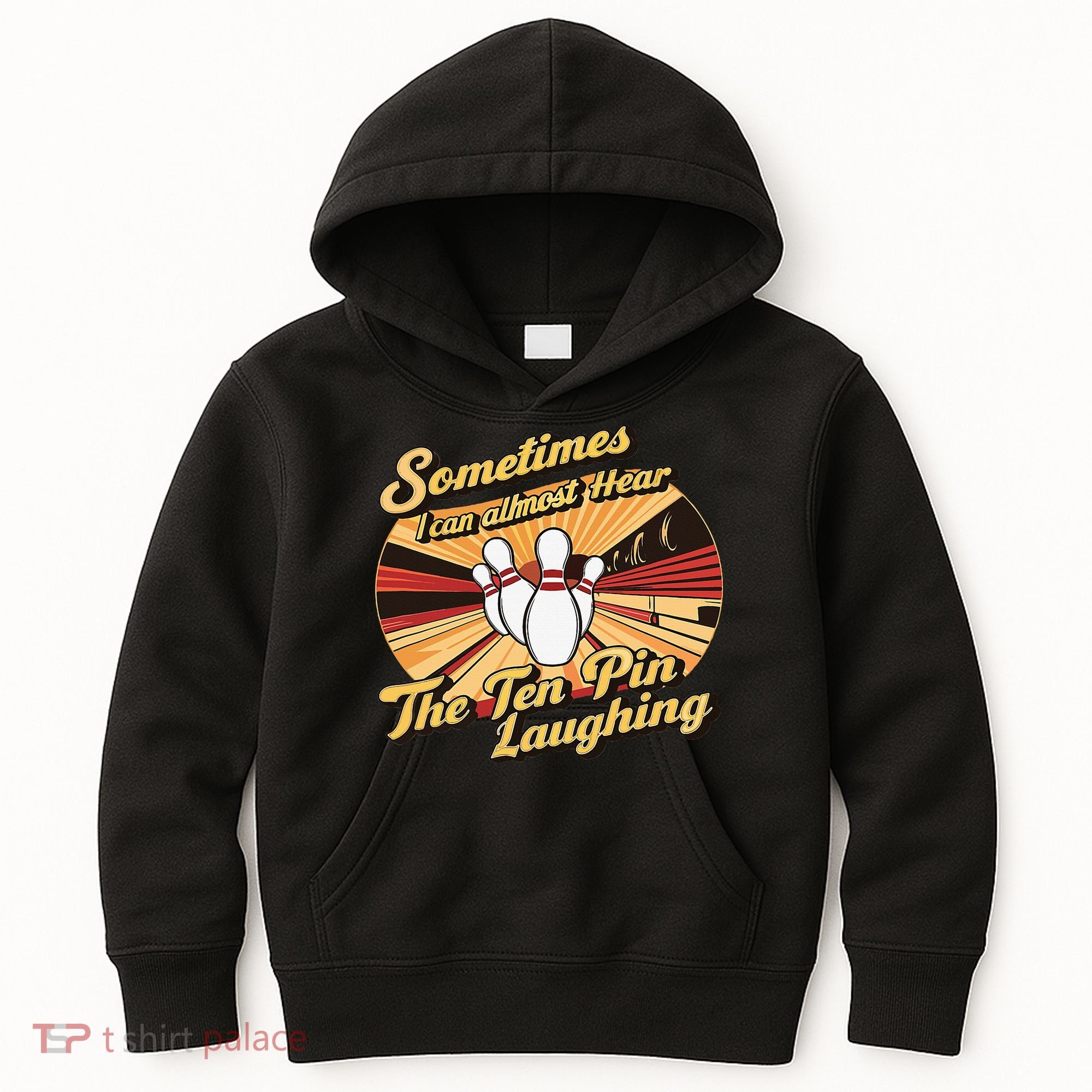 Funny Bowling Ten Pin Laughing Kids Hoodie